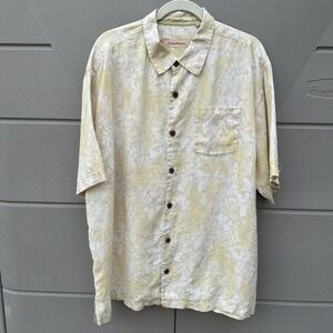 Tommy Bahama Relax Linen Button Up Short Sleeve Aloha Shirt XL Hawaiian Tropical